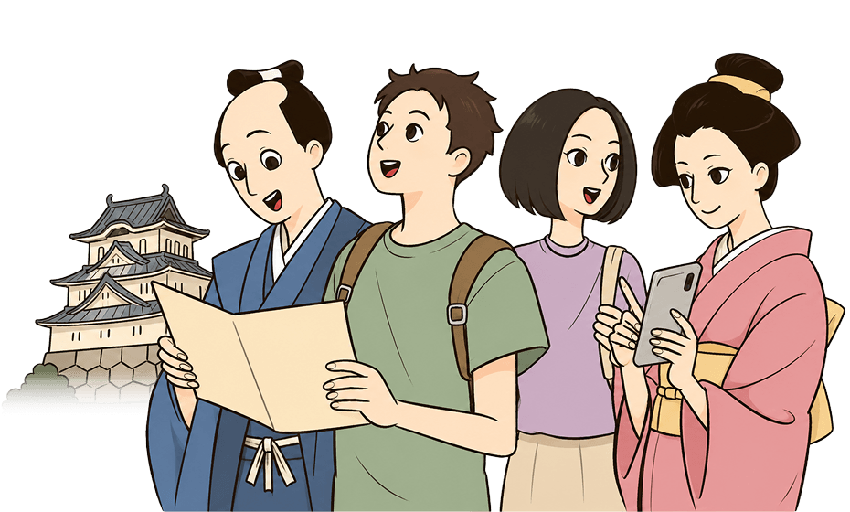 歴史を知らなくてもゲーム感覚で楽しめる謎解きのイラスト